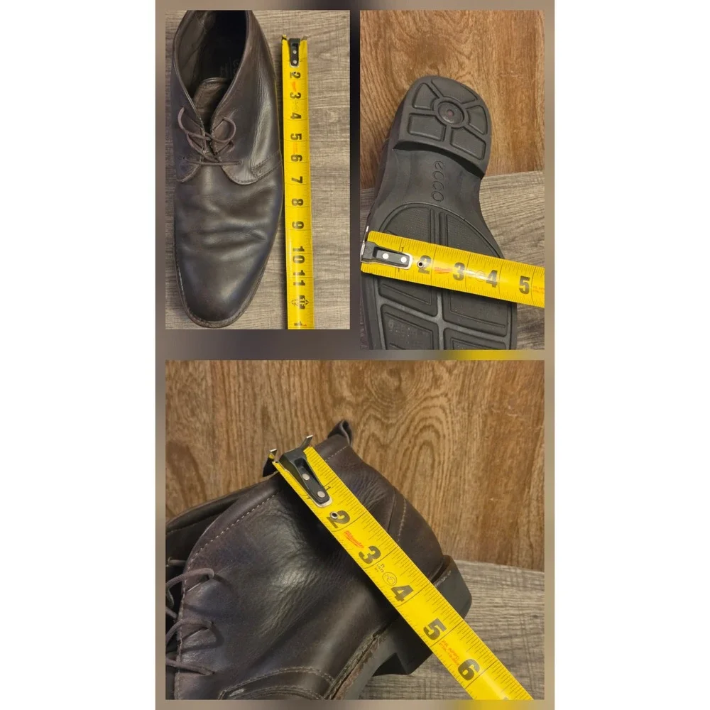 Ecco Lace Up Chukka Boots Mens‎ Size 46 US 12/12.5 Dark Brown